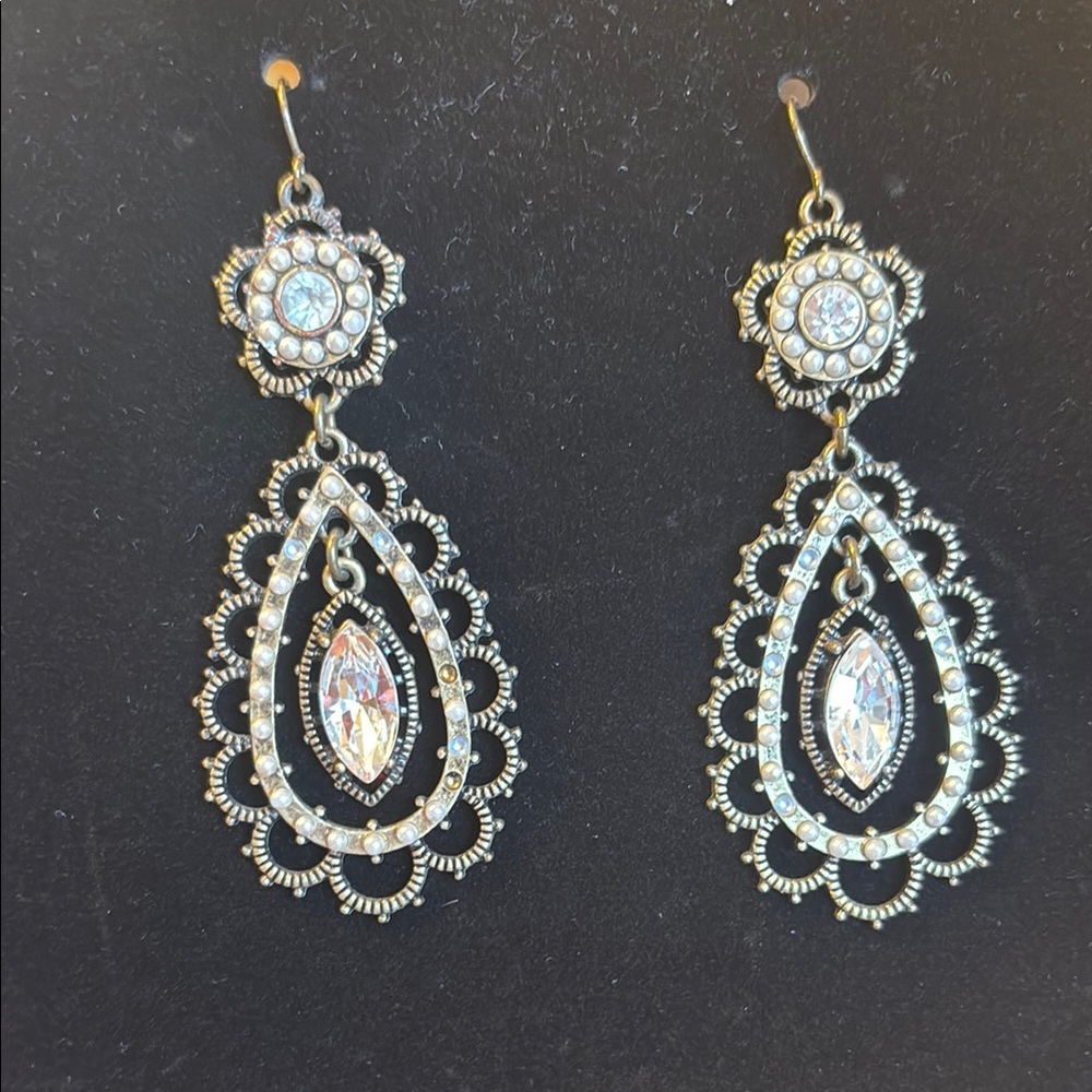 Chloe + Isabel Gold and Crystal Teardrop Earrings